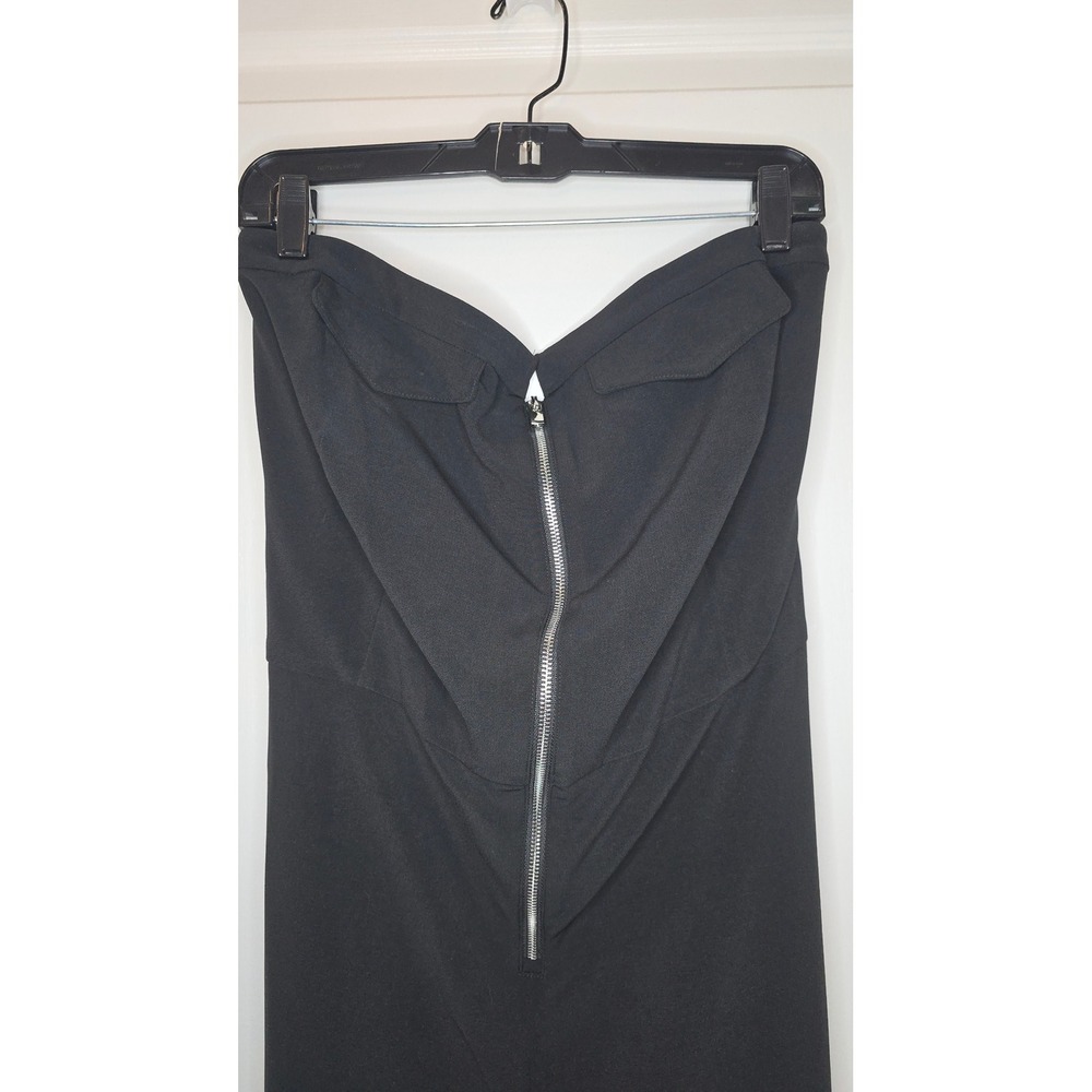 The Drop Lucyswhims Black Strapless Front Zip Tie Waist Jumpsuit 2X NWT - Picture 2 of 9